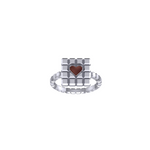 Load image into Gallery viewer, Choco Heart Ring in 925 Silver
