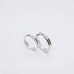 Load image into Gallery viewer, Together in Ups and Downs Couple Band Ring in 925 Silver
