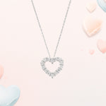 Load image into Gallery viewer, Shining Heart Necklace in 925 Silver
