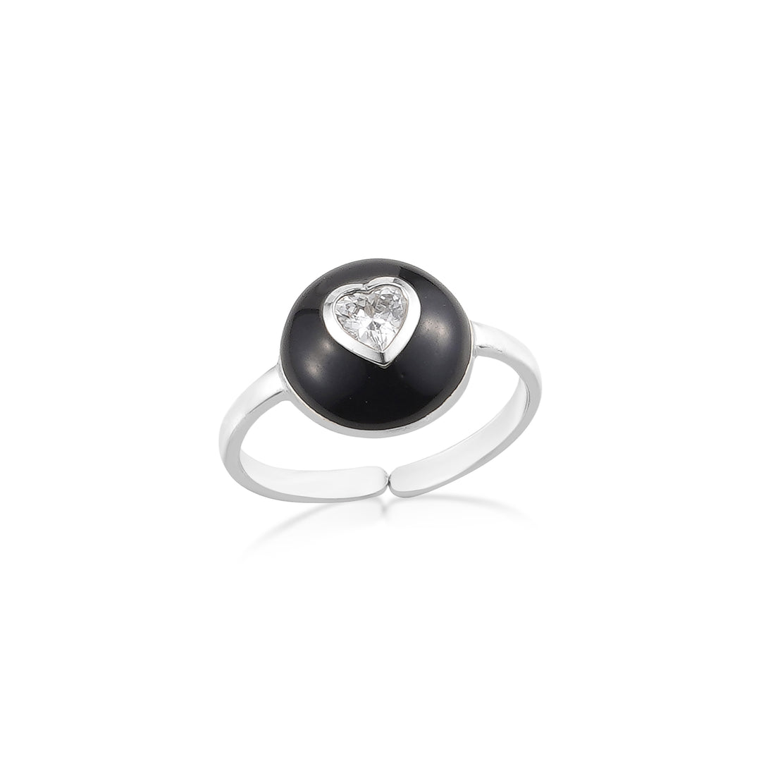 The Monolith Heart Ring in 925 Silver