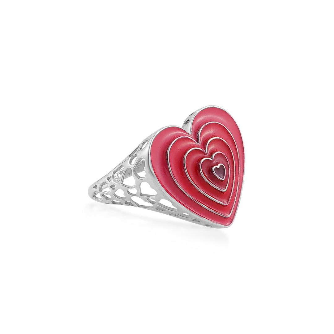 Vibrant Pulse Statement Ring in 925 Silver