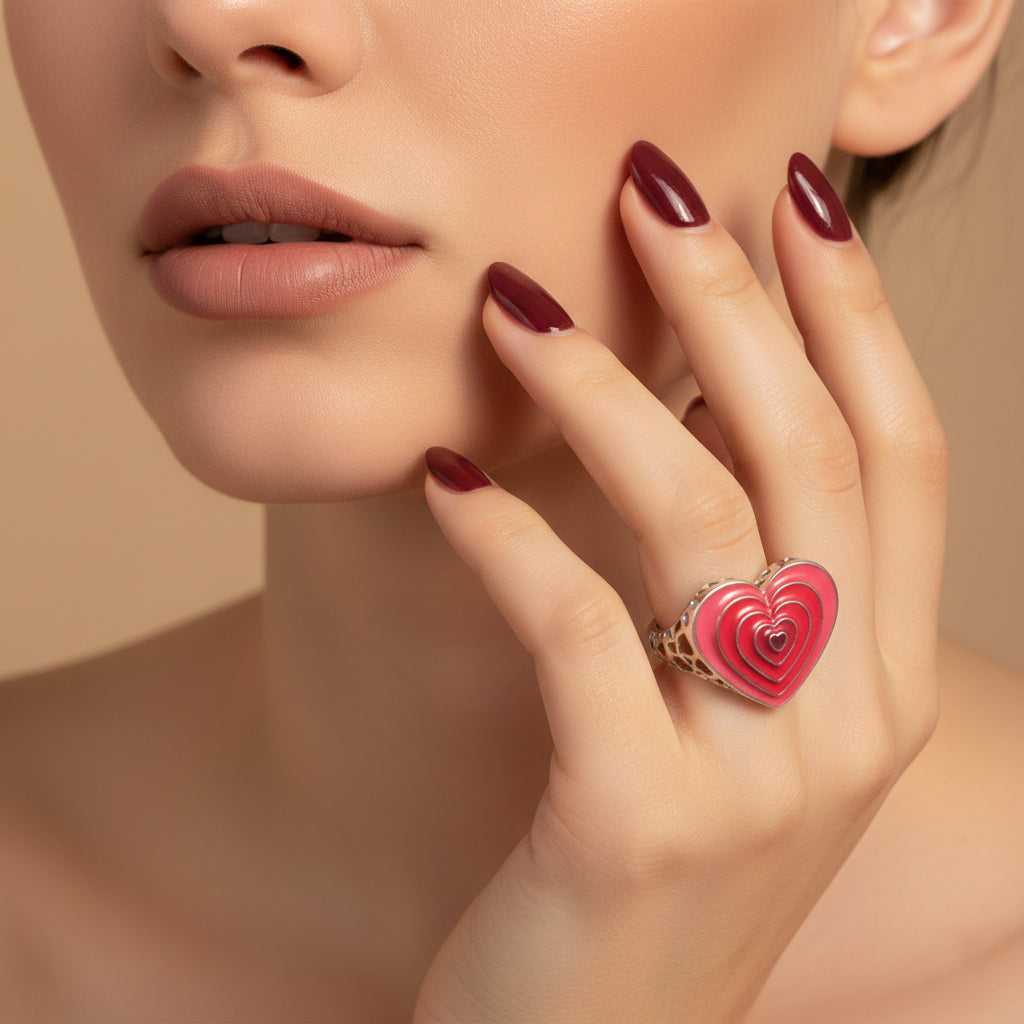 Vibrant Pulse Statement Ring in 925 Silver
