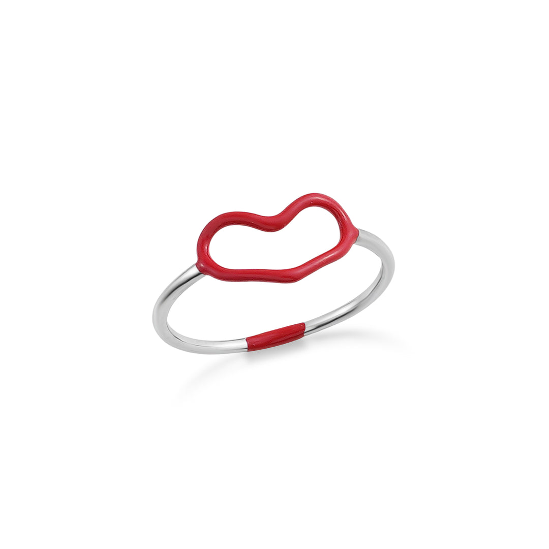 Delicate Heart Ring in 925 Silver