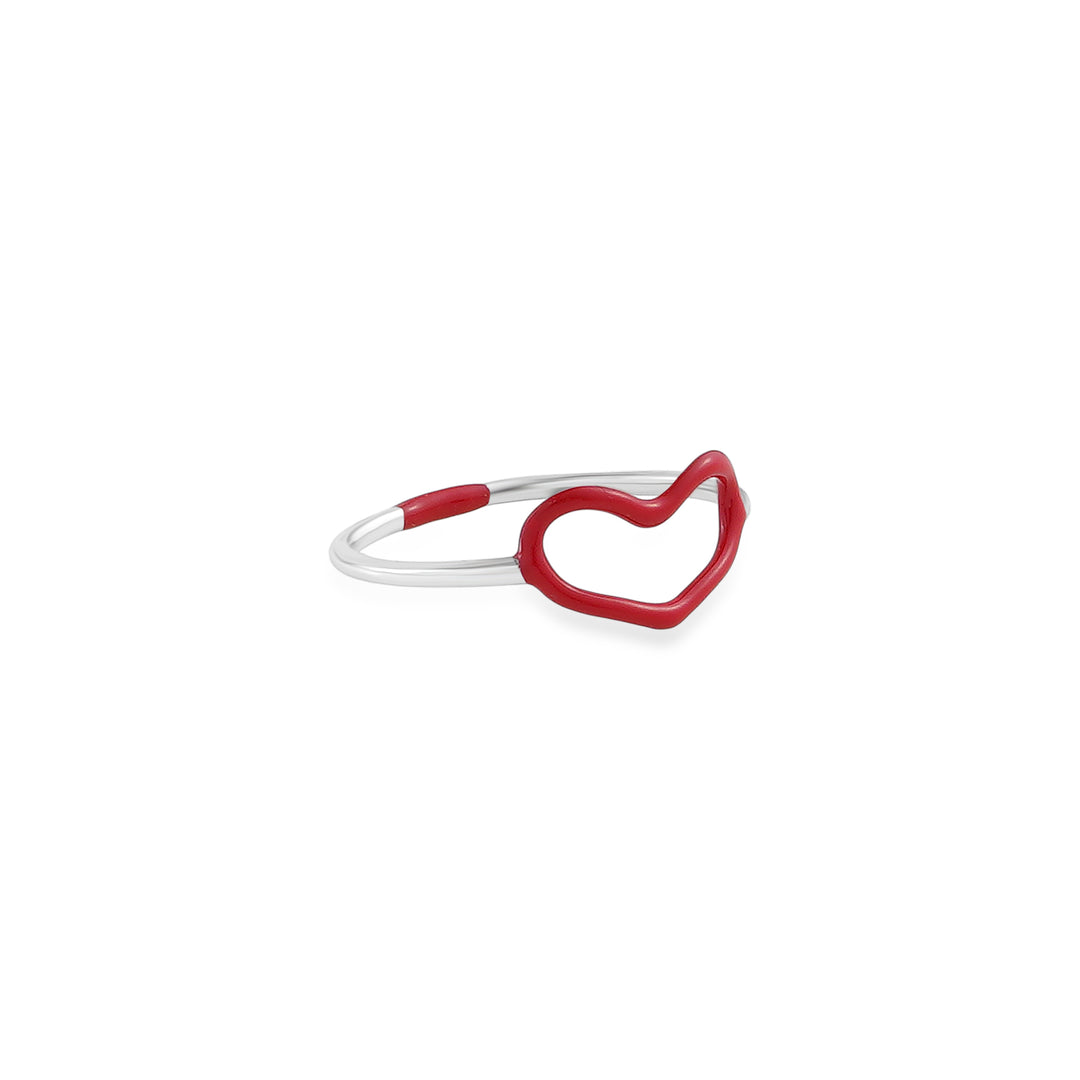 Delicate Heart Ring in 925 Silver