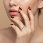 Load image into Gallery viewer, Hearts Eternity Band in 925 Silver
