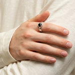 Load image into Gallery viewer, Rocking in Black Promise Couple Rings in 925 Silver
