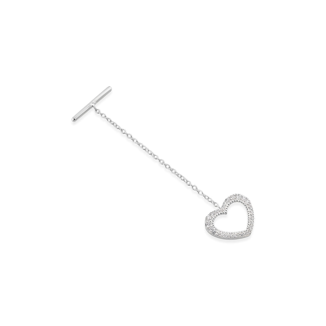 Chain Heart Ring in 925 Silver