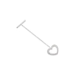 Load image into Gallery viewer, Chain Heart Ring in 925 Silver

