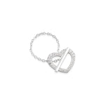 Load image into Gallery viewer, Chain Heart Ring in 925 Silver
