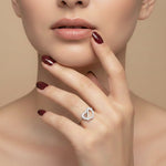 Load image into Gallery viewer, Chain Heart Ring in 925 Silver
