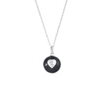 Load image into Gallery viewer, The Noir Heart Necklace in 925 Silver
