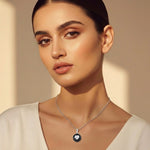 Load image into Gallery viewer, The Noir Heart Necklace in 925 Silver
