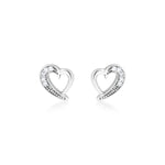 Load image into Gallery viewer, Heart Studs in 925 Silver
