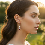 Load image into Gallery viewer, Heart Dangle Earrings in 925 Silver
