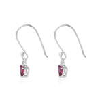 Load image into Gallery viewer, Heart Dangle Earrings in 925 Silver
