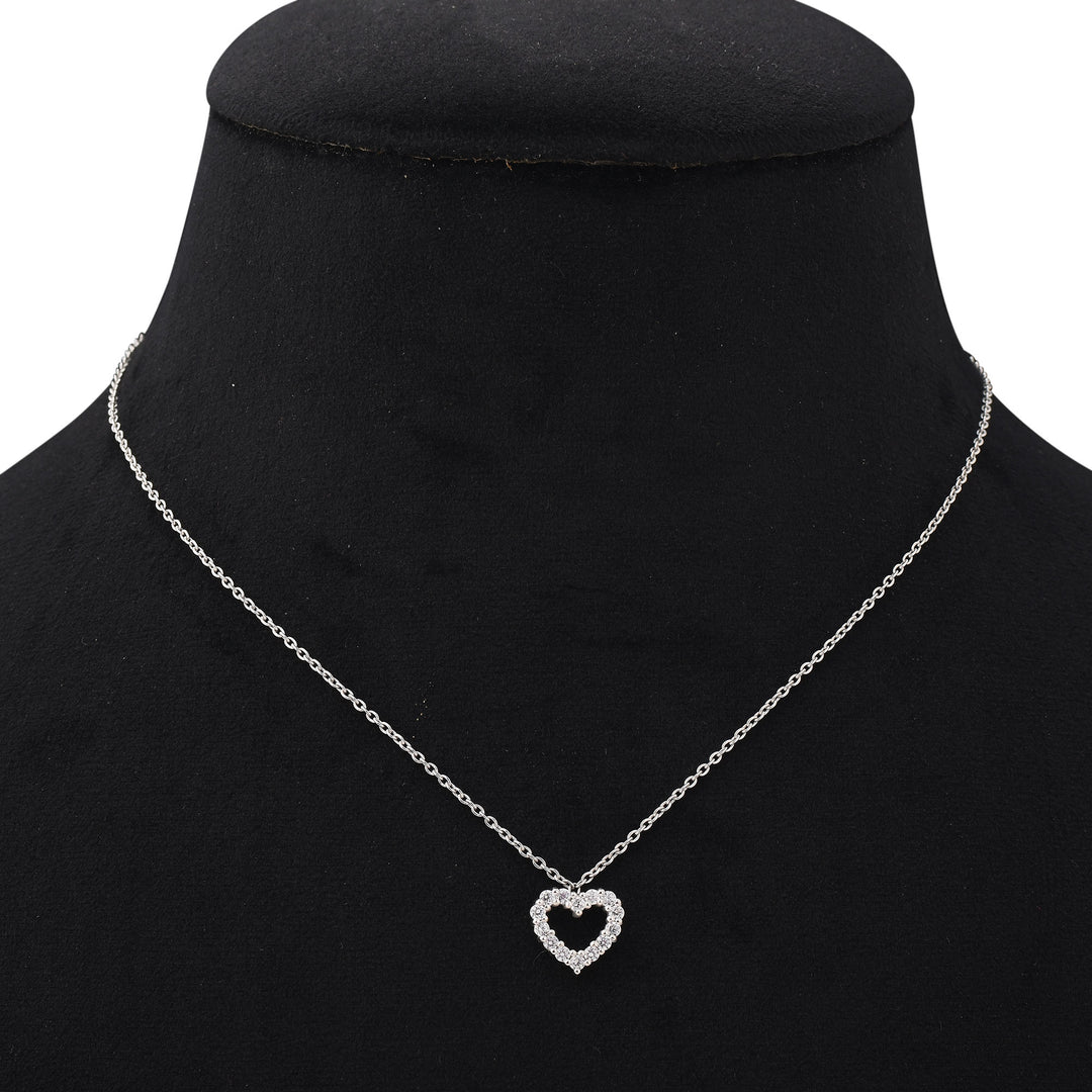 Shining Heart Necklace in 925 Silver