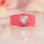 Load image into Gallery viewer, Cupid’s Glow Statement Ring in 925 Silver
