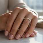 Load image into Gallery viewer, Black and Bling Couple Band Ring in 925 Silver
