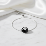 Load image into Gallery viewer, The Midnight Heart Bolo Bracelet in 925 Silver

