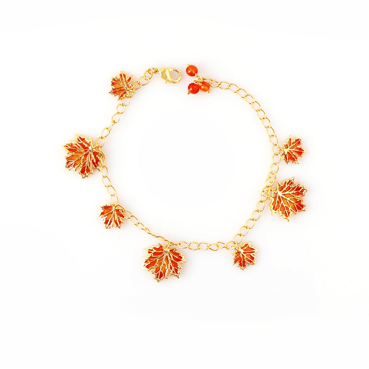 Maple leafs charms bracelet