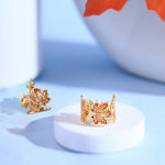 Load image into Gallery viewer, Maple Leaf Hoop Earrings
