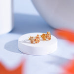 Load image into Gallery viewer, Mini Maple Leaves Huggie Hoops
