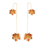 Load image into Gallery viewer, Sui Dhaga Maple Leave Earring
