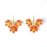 Load image into Gallery viewer, Maple Bunch Statement Jacket Earrings
