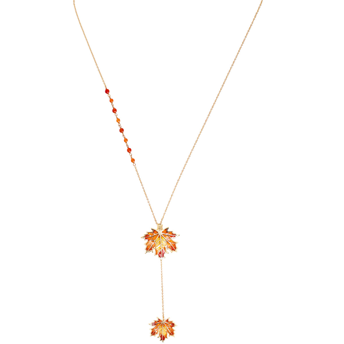 Maple lariat necklace