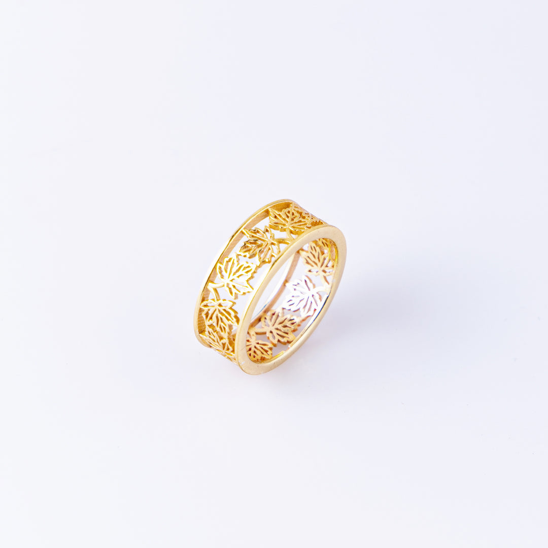 Tiny Maples All Over Band Ring