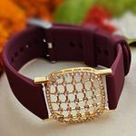 Load image into Gallery viewer, Silicone Watch Strap Jeweled Bracelet Rakhi
