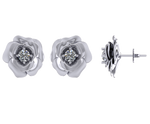 Load image into Gallery viewer, Rosy Bling Stud Earrings in 925 Silver
