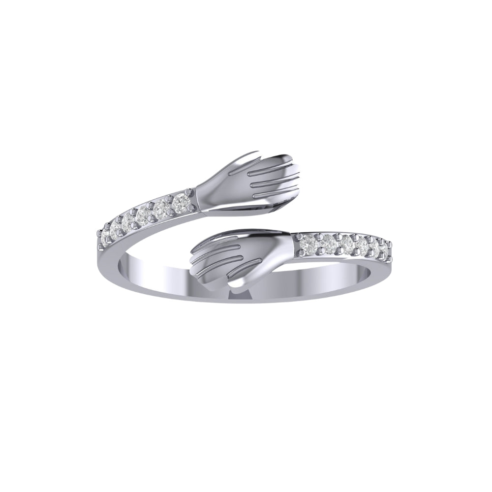 Hug ring in 925 silver