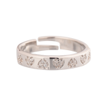 Load image into Gallery viewer, Glittering Heart Band Ring

