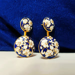Load image into Gallery viewer, Glorious Round Two In One Jacket Earrings
