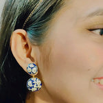 Load image into Gallery viewer, Glorious Round Two In One Jacket Earrings
