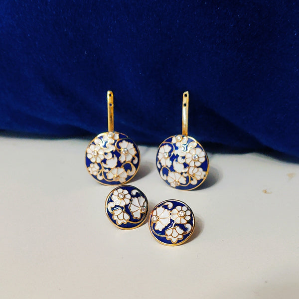Glorious round two in one jacket earrings