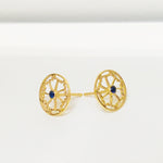 Load image into Gallery viewer, Dainty Blue Sparkle Studs
