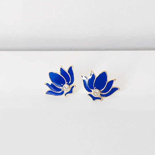 Lotus bloom mini studs earring