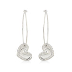 Load image into Gallery viewer, Vim &amp; Vigor Heart Enamel Hoop Earrings
