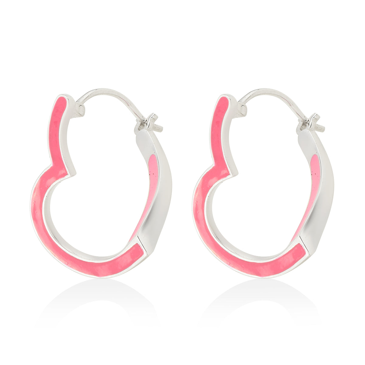 Heart swirl hoops earrings