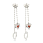 Load image into Gallery viewer, Hang In There Heart Dangle Earrings
