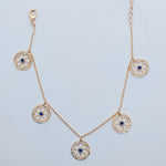 Load image into Gallery viewer, Dainty Blue Sparkle Flexible Anklet
