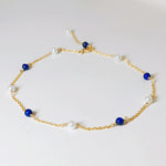 Load image into Gallery viewer, Blue Pottery Flexible Anklet (One Side)
