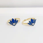 Load image into Gallery viewer, Tiny Bloom Lotus Toe Ring
