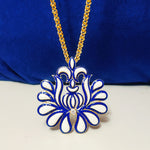 Load image into Gallery viewer, Paisley Affair Long Chain Bold Pendant Necklace
