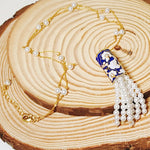 Load image into Gallery viewer, Life Of A Bird Rotating Pearl Chain Necklace
