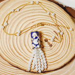 Load image into Gallery viewer, Life Of A Bird Rotating Pearl Chain Necklace
