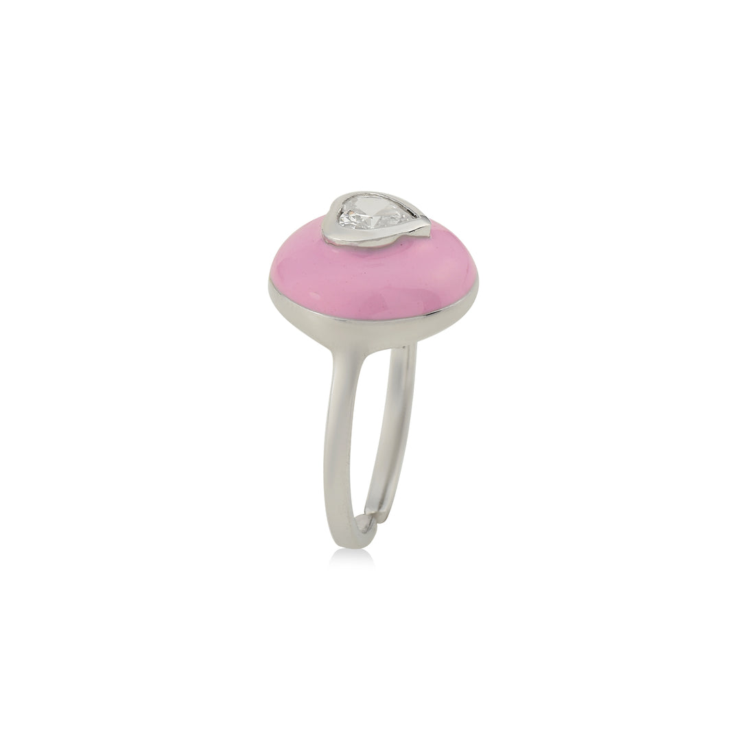 Heart Pop Ring in 925 Silver