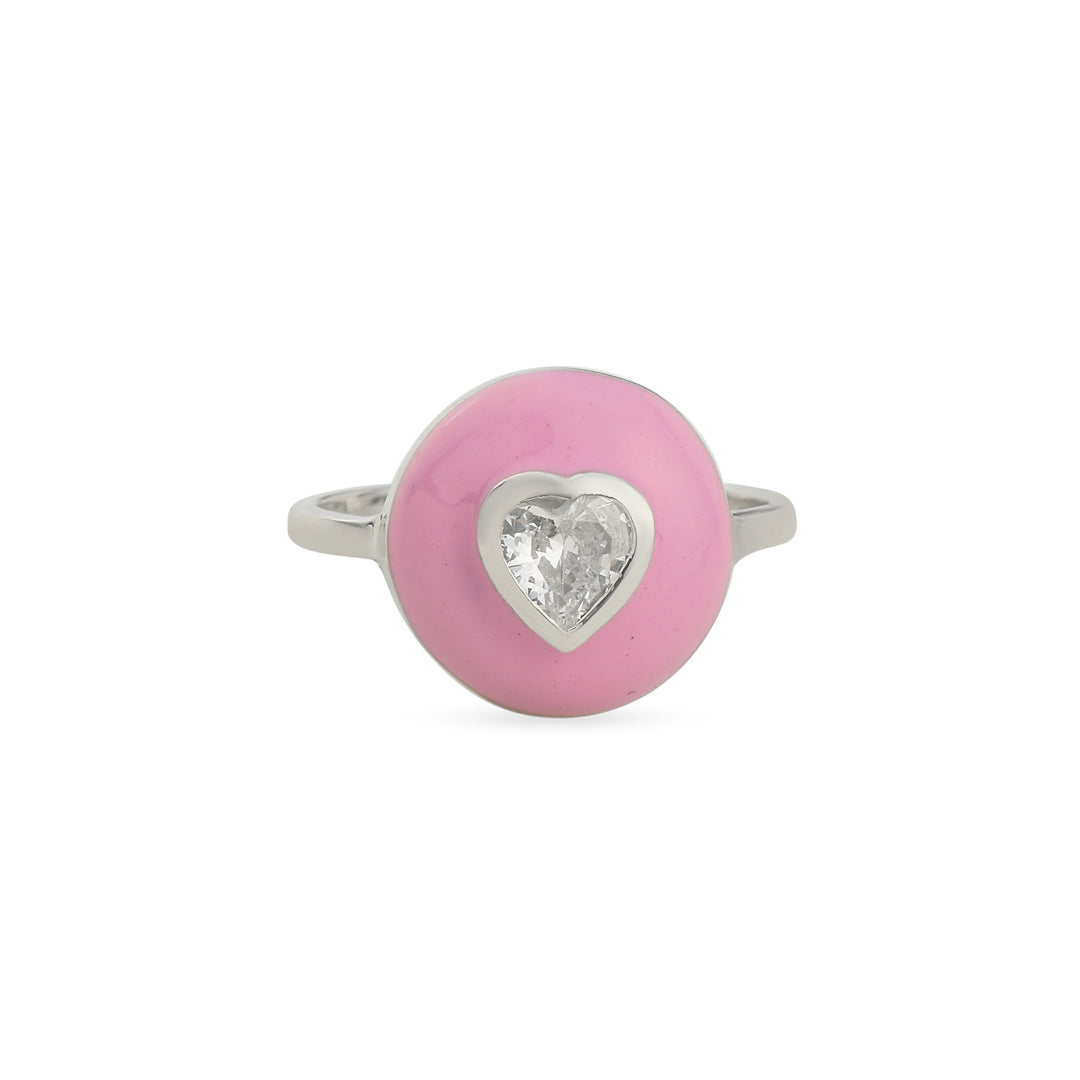 Heart Pop Ring in 925 Silver